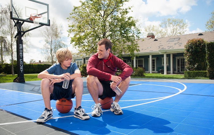 how to make a basketball court cheap